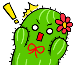 Fat cute cactus sticker #13481726