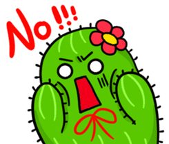 Fat cute cactus sticker #13481749