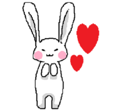 Pretty kitten and rabbit sticker #13482152