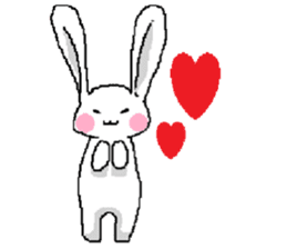 Pretty kitten and rabbit sticker #13482152