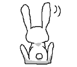 Pretty kitten and rabbit sticker #13482154