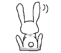 Pretty kitten and rabbit sticker #13482154