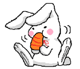 Pretty kitten and rabbit sticker #13482156