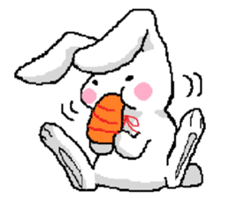Pretty kitten and rabbit sticker #13482156