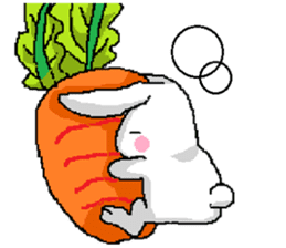 Pretty kitten and rabbit sticker #13482157