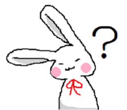 Pretty kitten and rabbit sticker #13482158