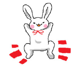 Pretty kitten and rabbit sticker #13482161