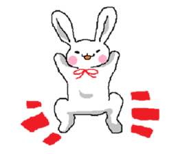 Pretty kitten and rabbit sticker #13482161