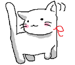 Pretty kitten and rabbit sticker #13482165