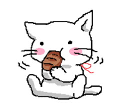 Pretty kitten and rabbit sticker #13482167