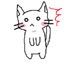 Pretty kitten and rabbit sticker #13482169