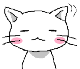 Pretty kitten and rabbit sticker #13482174