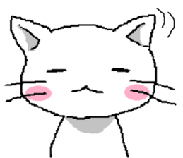 Pretty kitten and rabbit sticker #13482174