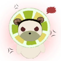 White flower bear brown lemon bear sticker #13482552