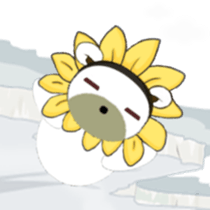 White flower bear brown lemon bear sticker #13482565