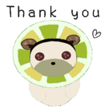 White flower bear brown lemon bear sticker #13482580