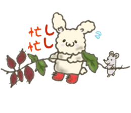 Rabbit sticker to be healed in the fall sticker #13483018