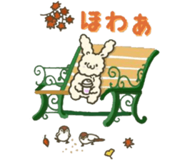 Rabbit sticker to be healed in the fall sticker #13483026