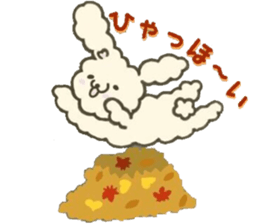 Rabbit sticker to be healed in the fall sticker #13483034