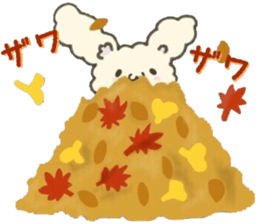 Rabbit sticker to be healed in the fall sticker #13483035