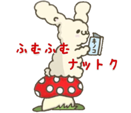 Rabbit sticker to be healed in the fall sticker #13483038