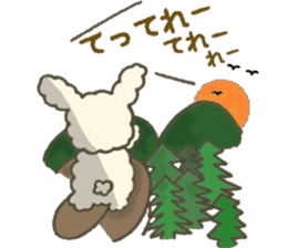 Rabbit sticker to be healed in the fall sticker #13483041