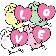 Small and cute colorful rabbit