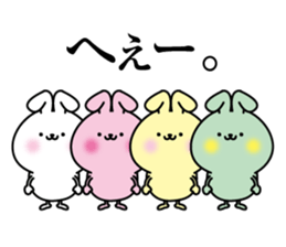 Small and cute colorful rabbit sticker #13484766