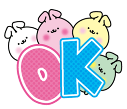 Small and cute colorful rabbit sticker #13484768