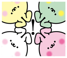 Small and cute colorful rabbit sticker #13484770