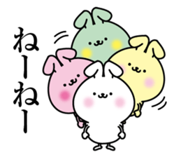 Small and cute colorful rabbit sticker #13484782