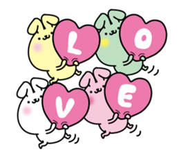 Small and cute colorful rabbit sticker #13484789