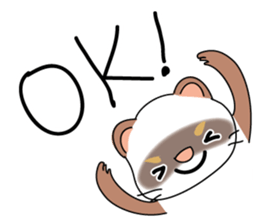 Cute ferret Sticker sticker #13485806