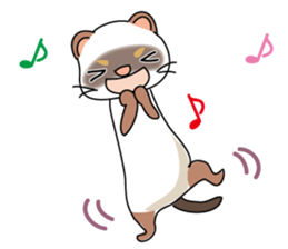 Cute ferret Sticker sticker #13485812