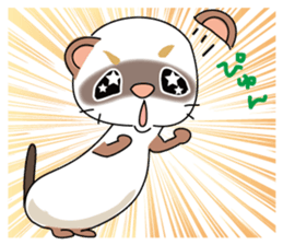 Cute ferret Sticker sticker #13485823