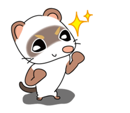 Cute ferret Sticker sticker #13485844