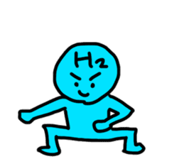 hydrogen man sticker #13487668