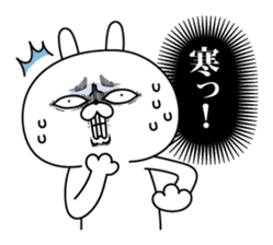 Rabbit expression is too rich (winter) sticker #13488326