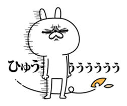 Rabbit expression is too rich (winter) sticker #13488329