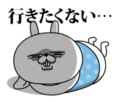 Rabbit expression is too rich (winter) sticker #13488332