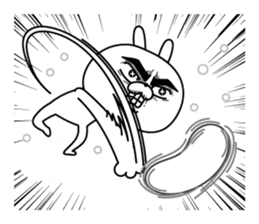 Rabbit expression is too rich (winter) sticker #13488340