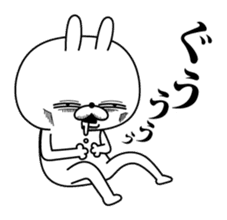 Rabbit expression is too rich (winter) sticker #13488345