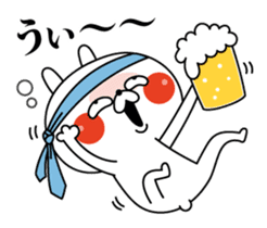 Rabbit expression is too rich (winter) sticker #13488347