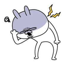 Rabbit expression is too rich (winter) sticker #13488348