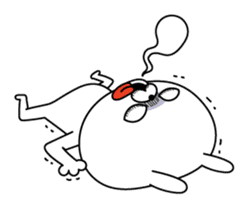 Rabbit expression is too rich (winter) sticker #13488349