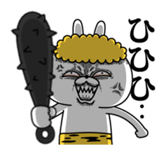 Rabbit expression is too rich (winter) sticker #13488364