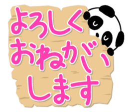 Mischievous cute Panda sticker #13489554