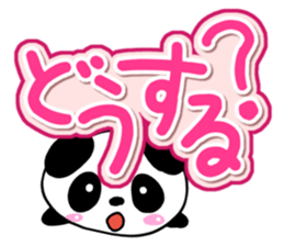Mischievous cute Panda sticker #13489558