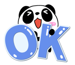 Mischievous cute Panda sticker #13489561