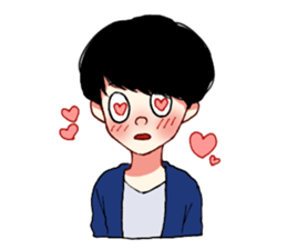 Round nose boy sticker #13491399